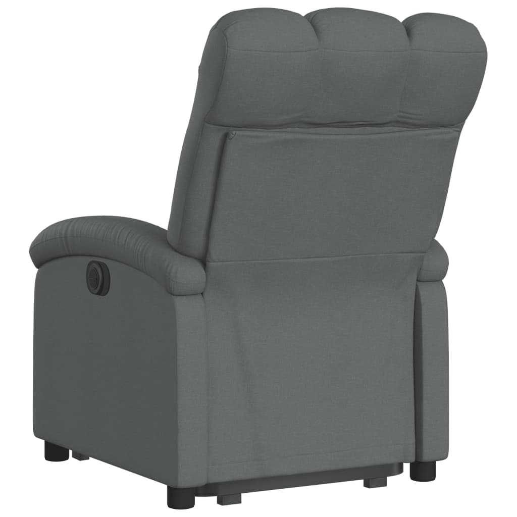Electric Stand up Recliner Chair Dark Grey Fabric