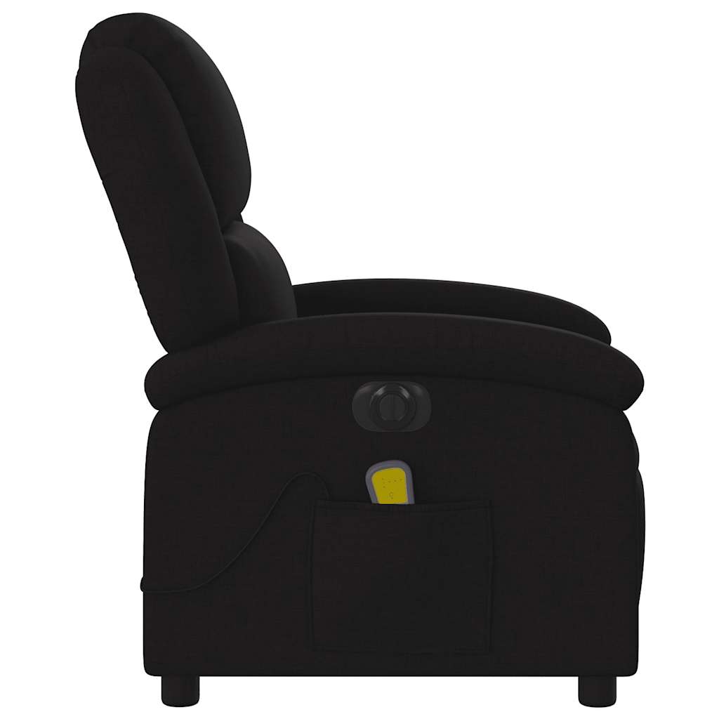 Electric Massage Recliner Chair Black Fabric