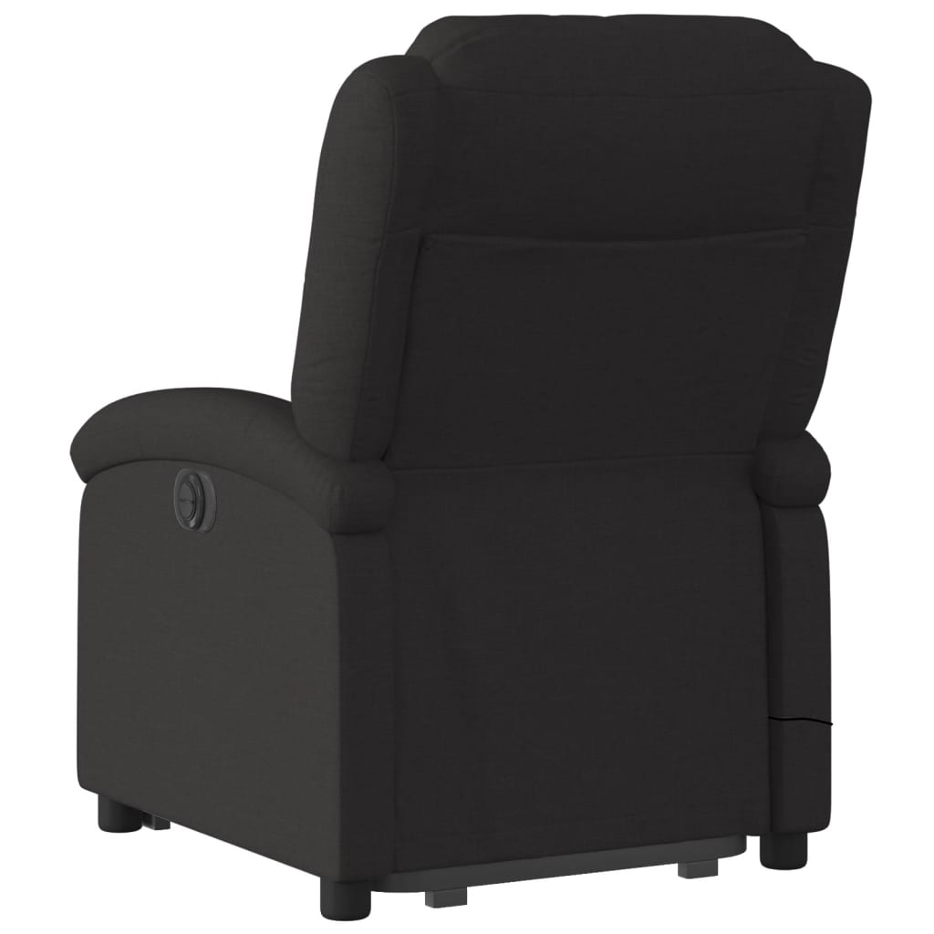 Stand up Massage Recliner Chair Black Fabric
