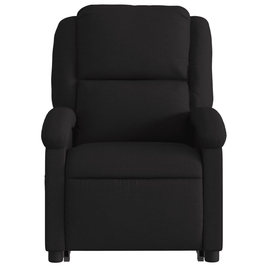 Stand up Massage Recliner Chair Black Fabric