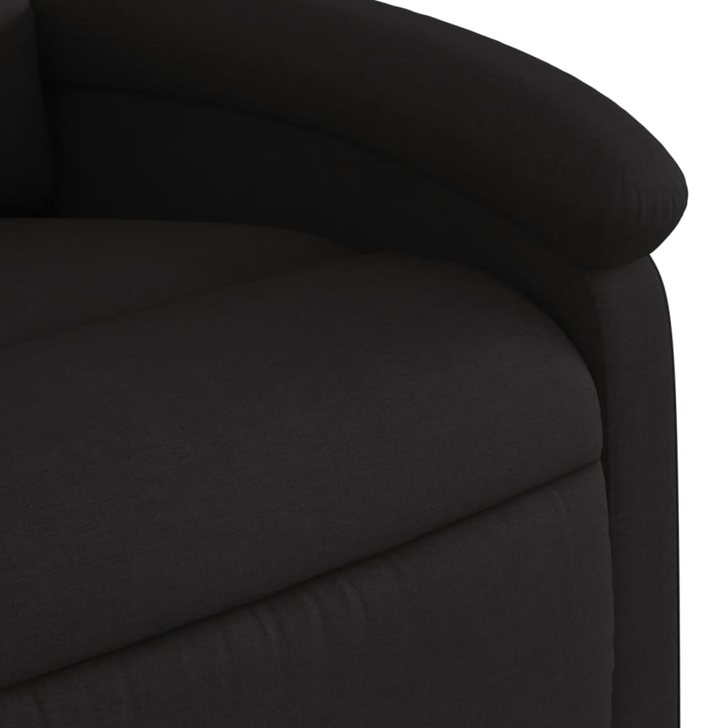 Stand up Massage Recliner Chair Black Fabric