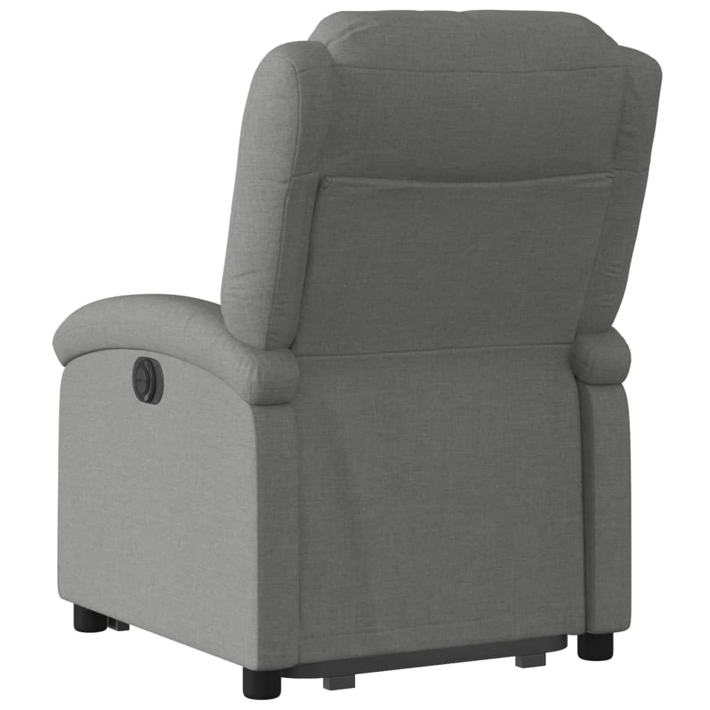 Electric Stand up Recliner Chair Dark Grey Fabric
