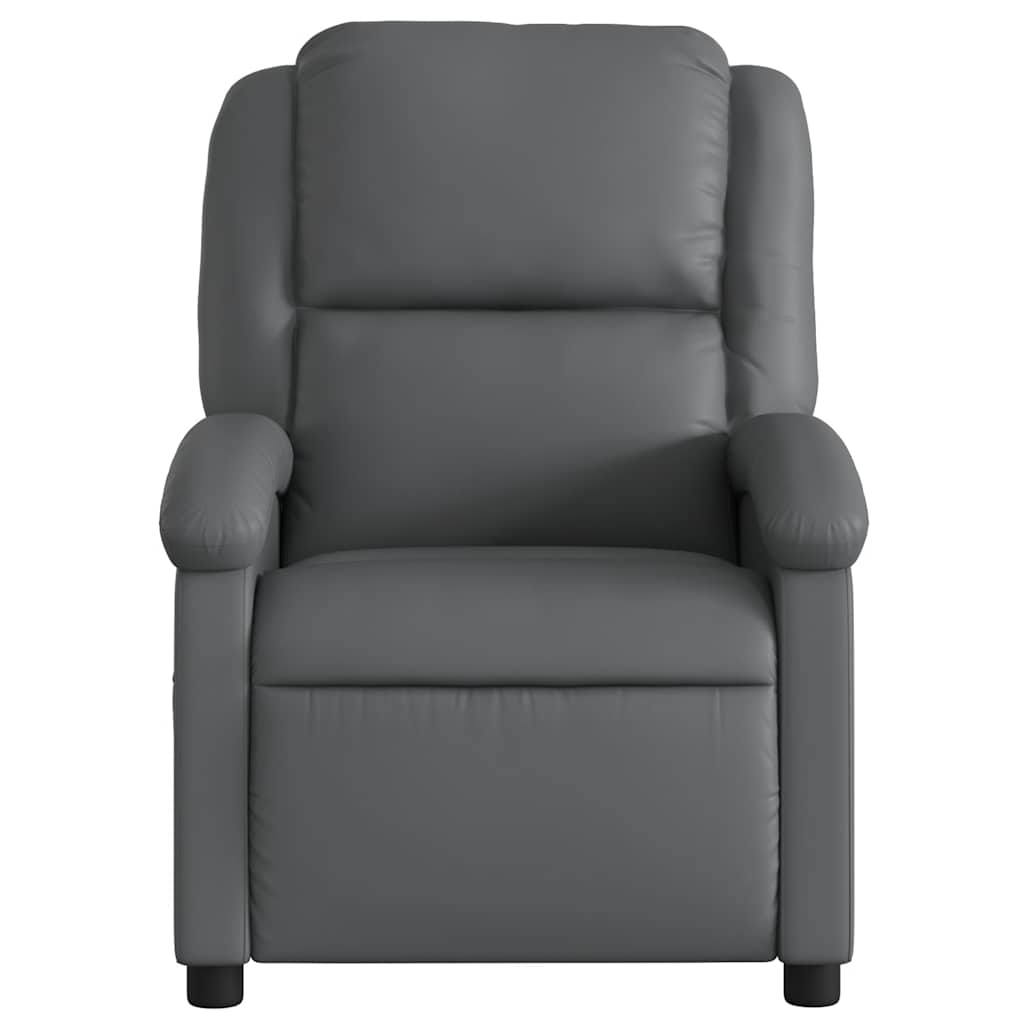 Electric Massage Recliner Chair Grey Faux Leather