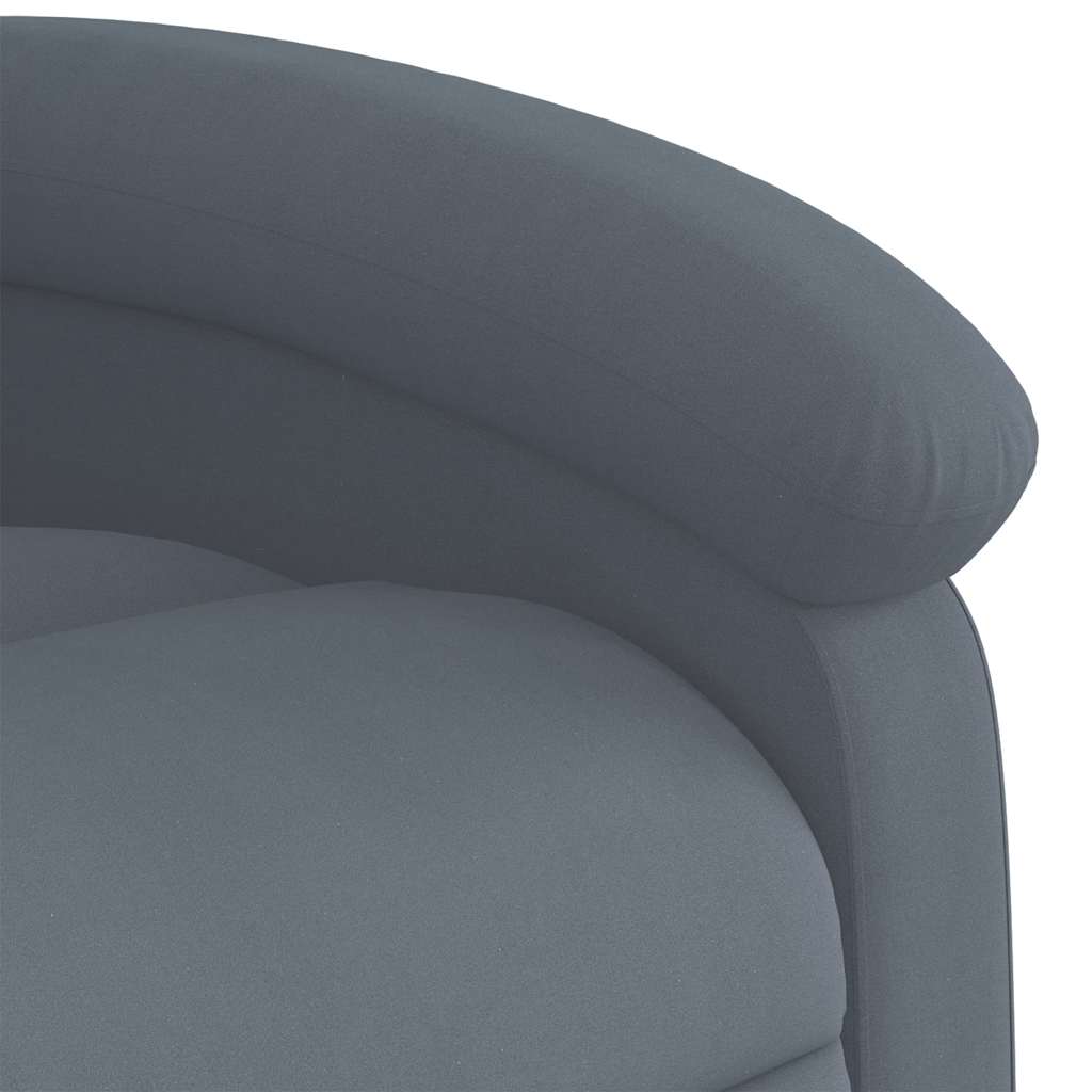 Electric Massage Recliner Chair Dark Grey Velvet