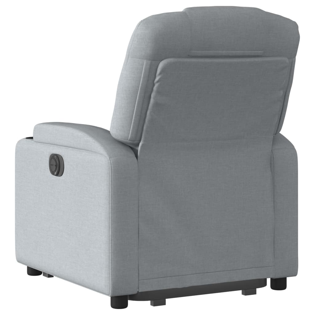 Electric Stand up Recliner Chair Light Grey Fabric