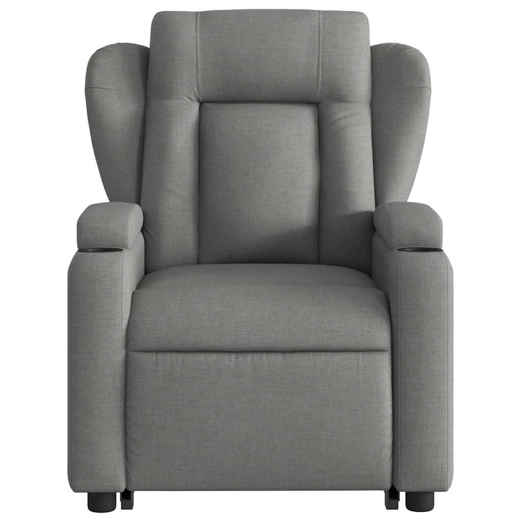 Stand up Massage Recliner Chair Dark Grey Fabric