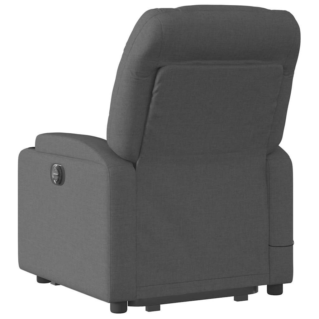 Stand up Massage Recliner Chair Dark Grey Fabric
