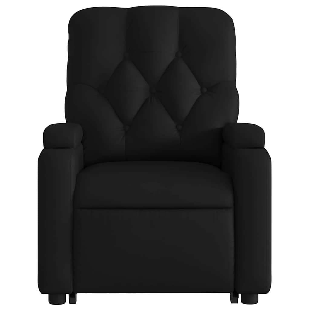 Stand up Massage Recliner Chair Black Faux Leather