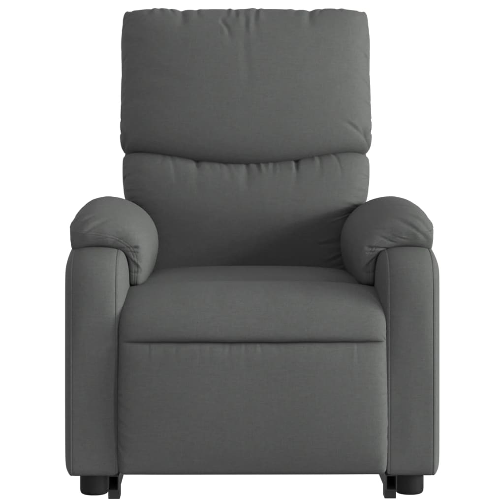 Stand up Massage Recliner Chair Dark Grey Fabric