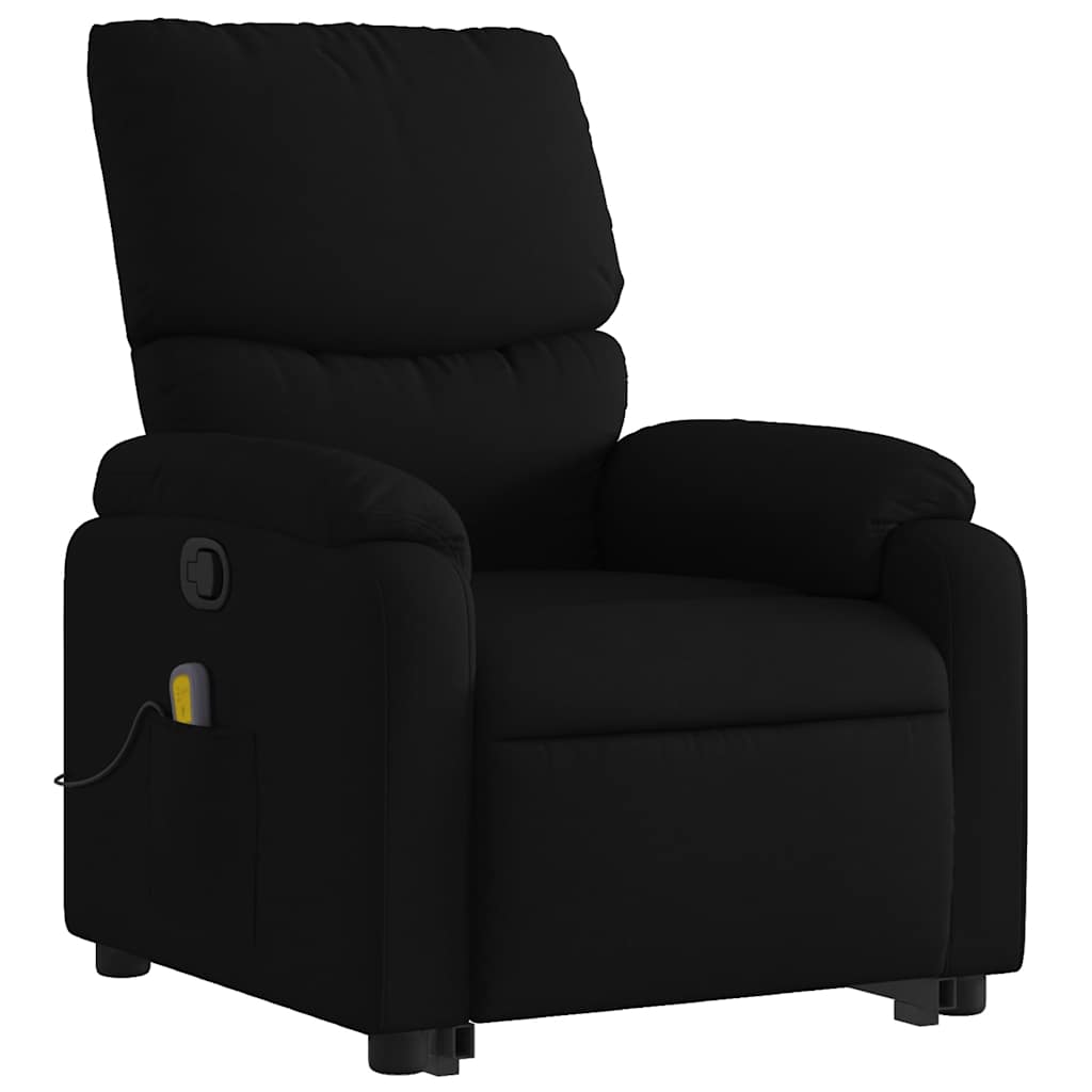 Stand up Massage Recliner Chair Black Fabric