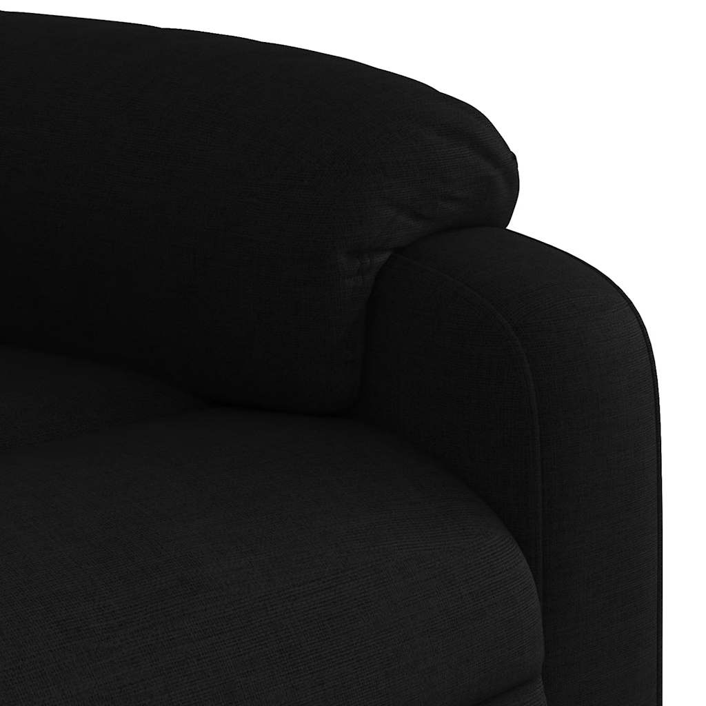 Stand up Massage Recliner Chair Black Fabric
