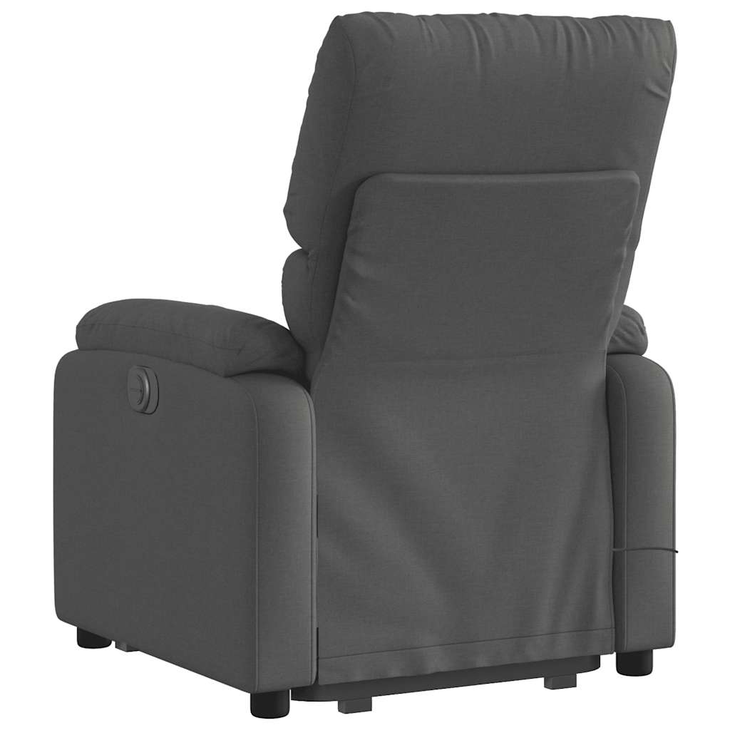 Electric Stand up Massage Recliner Chair Dark Grey Fabric