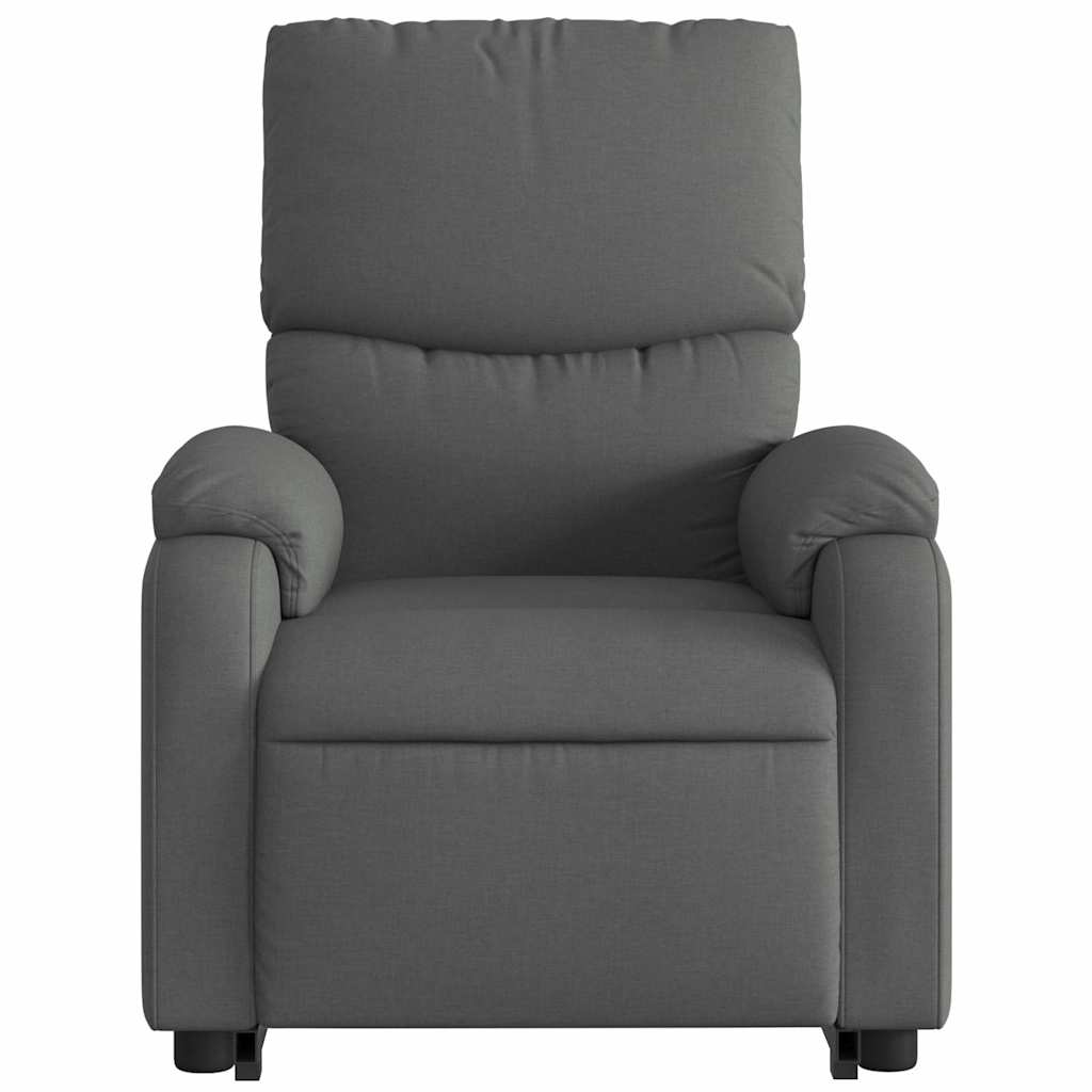 Electric Stand up Massage Recliner Chair Dark Grey Fabric