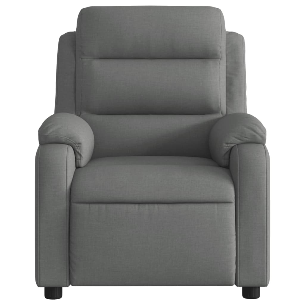Electric Recliner Chair Dark Grey Fabric