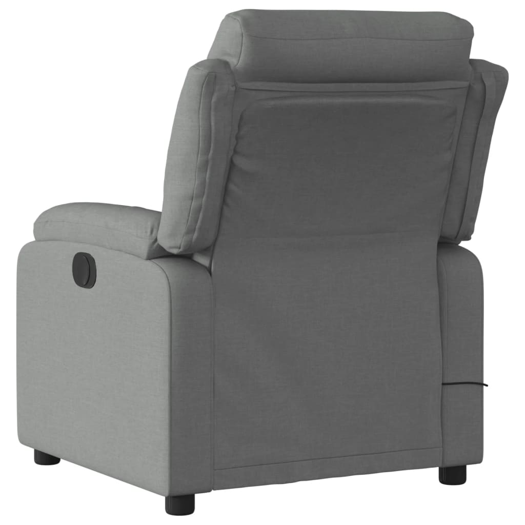 Electric Massage Recliner Chair Dark Grey Fabric