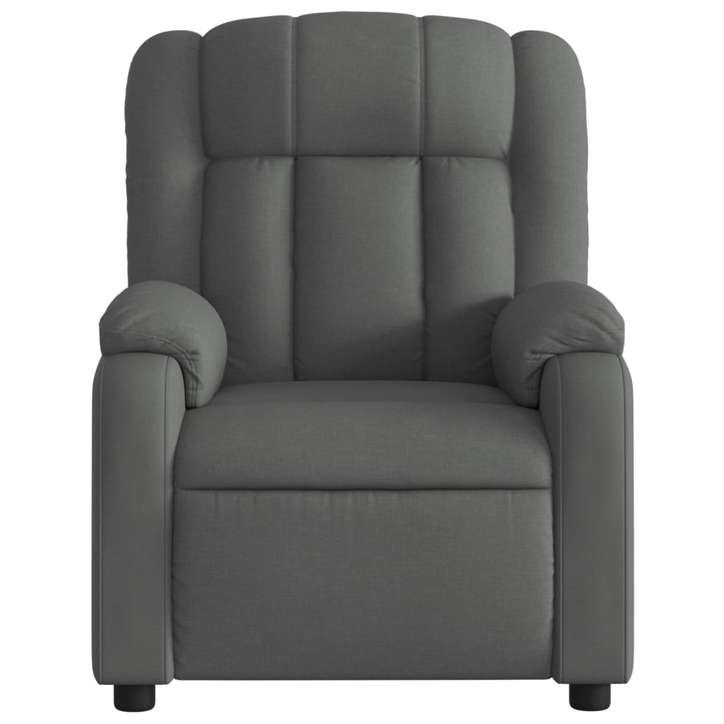 Recliner Chair Dark Grey Fabric