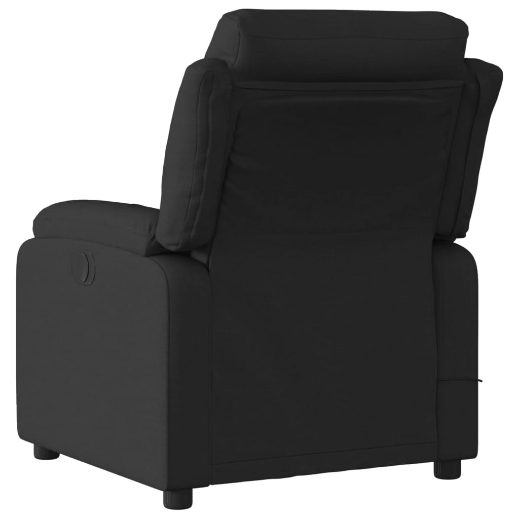 Massage Recliner Chair Black Fabric