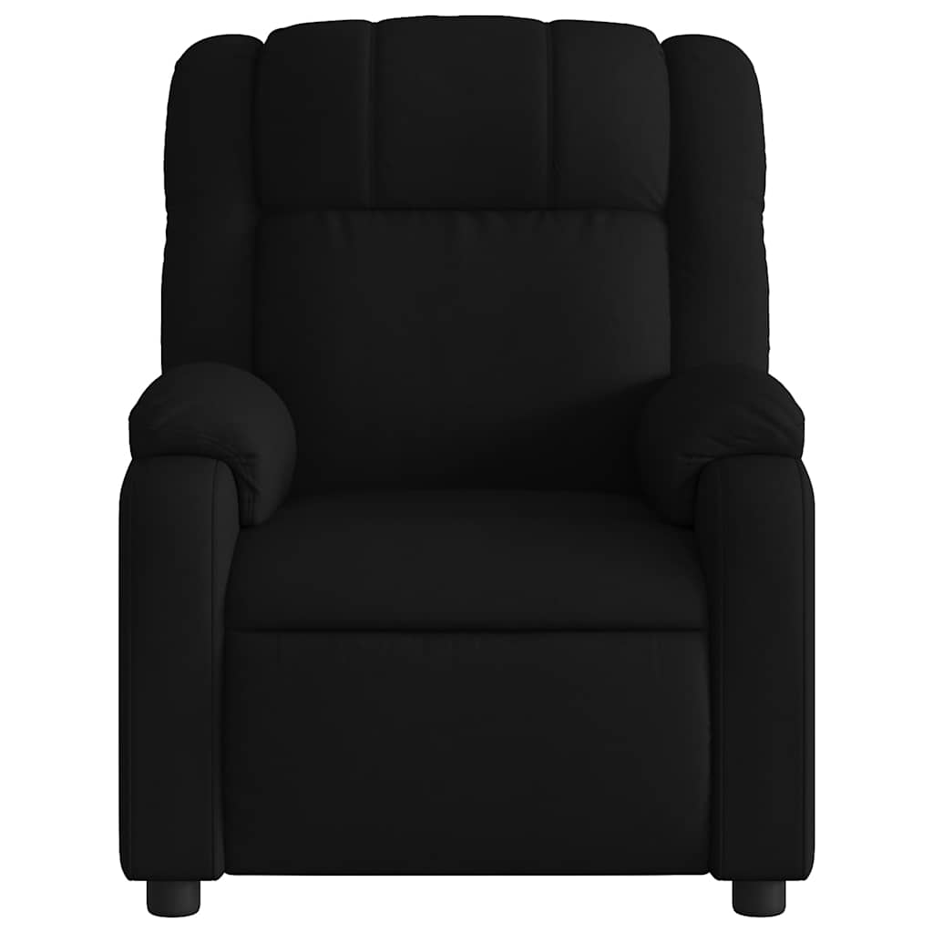 Massage Recliner Chair Black Fabric