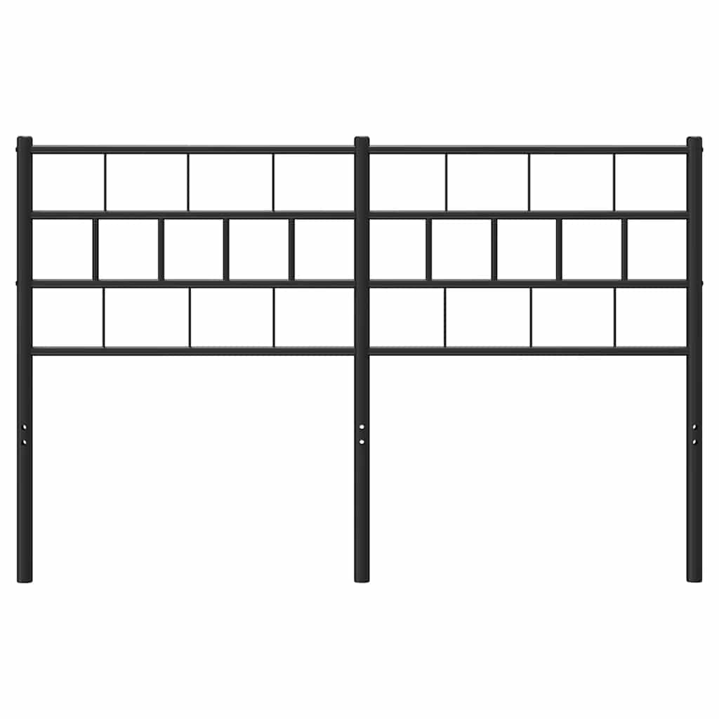 Metal Headboard Black 152 cm Queen