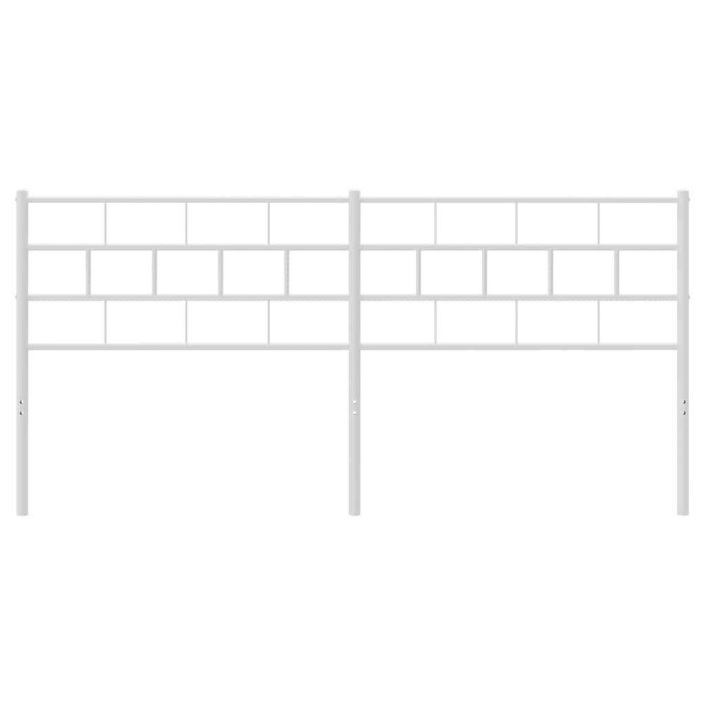 Metal Headboard White 183 cm King