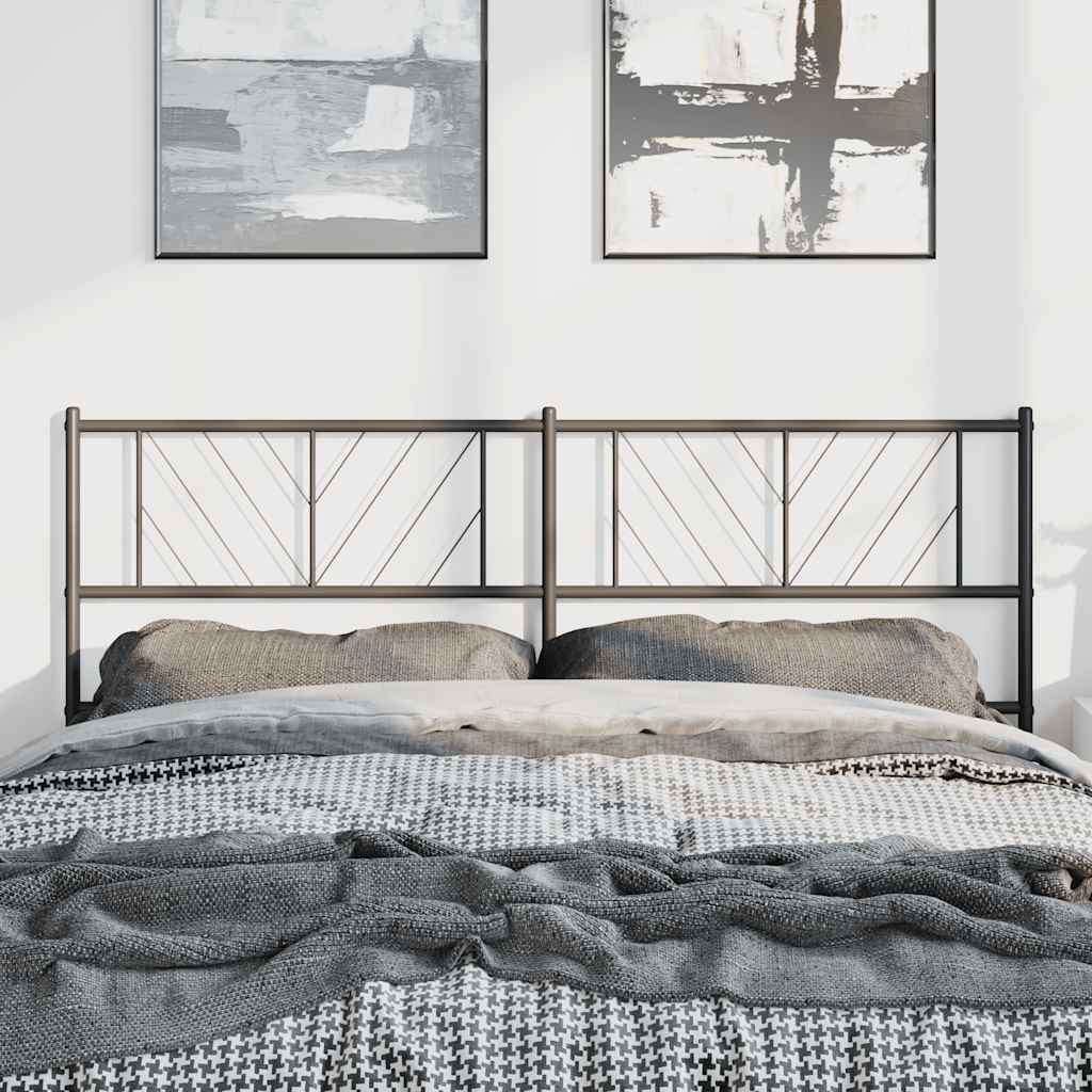 Metal Replace Headboard Black 150 cm
