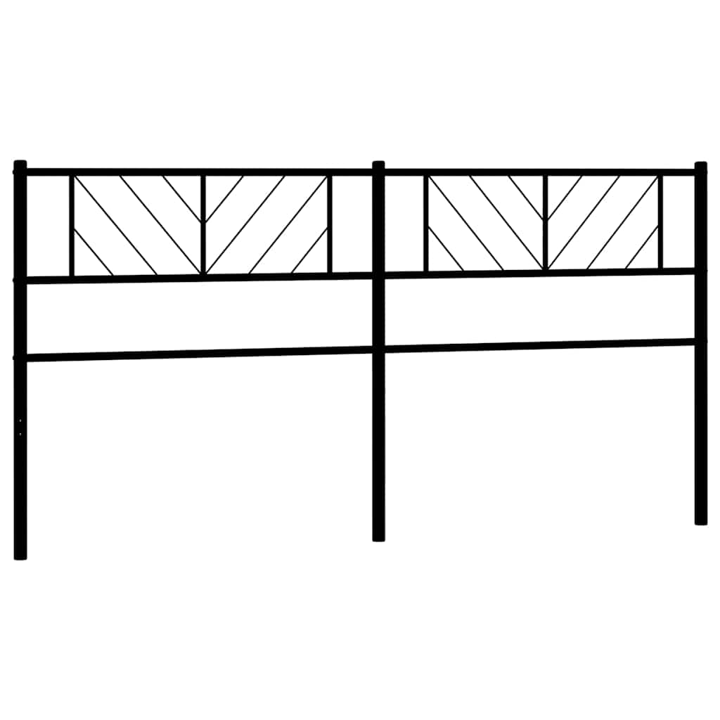 Metal Headboard Black 183 cm King