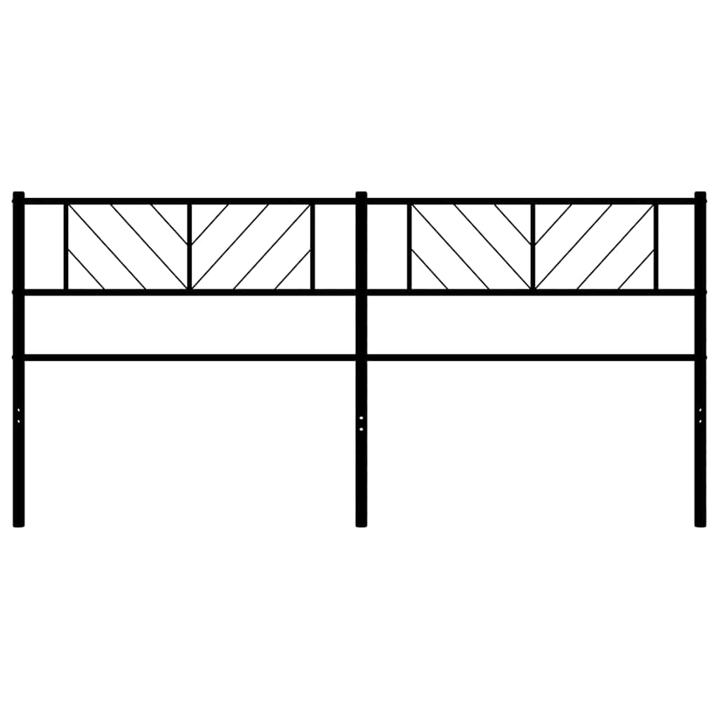 Metal Headboard Black 183 cm King