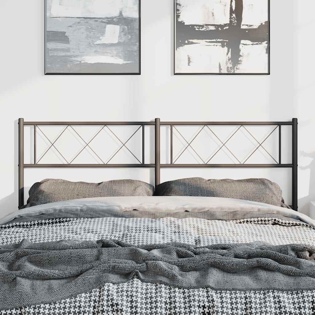 Metal Headboard Black 137 cm Double