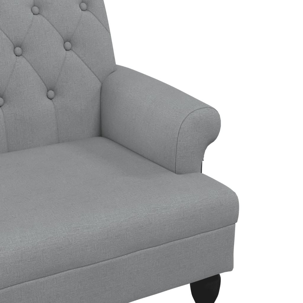 Bench with Backrest Light Grey 120x62x75.5 cm Fabric