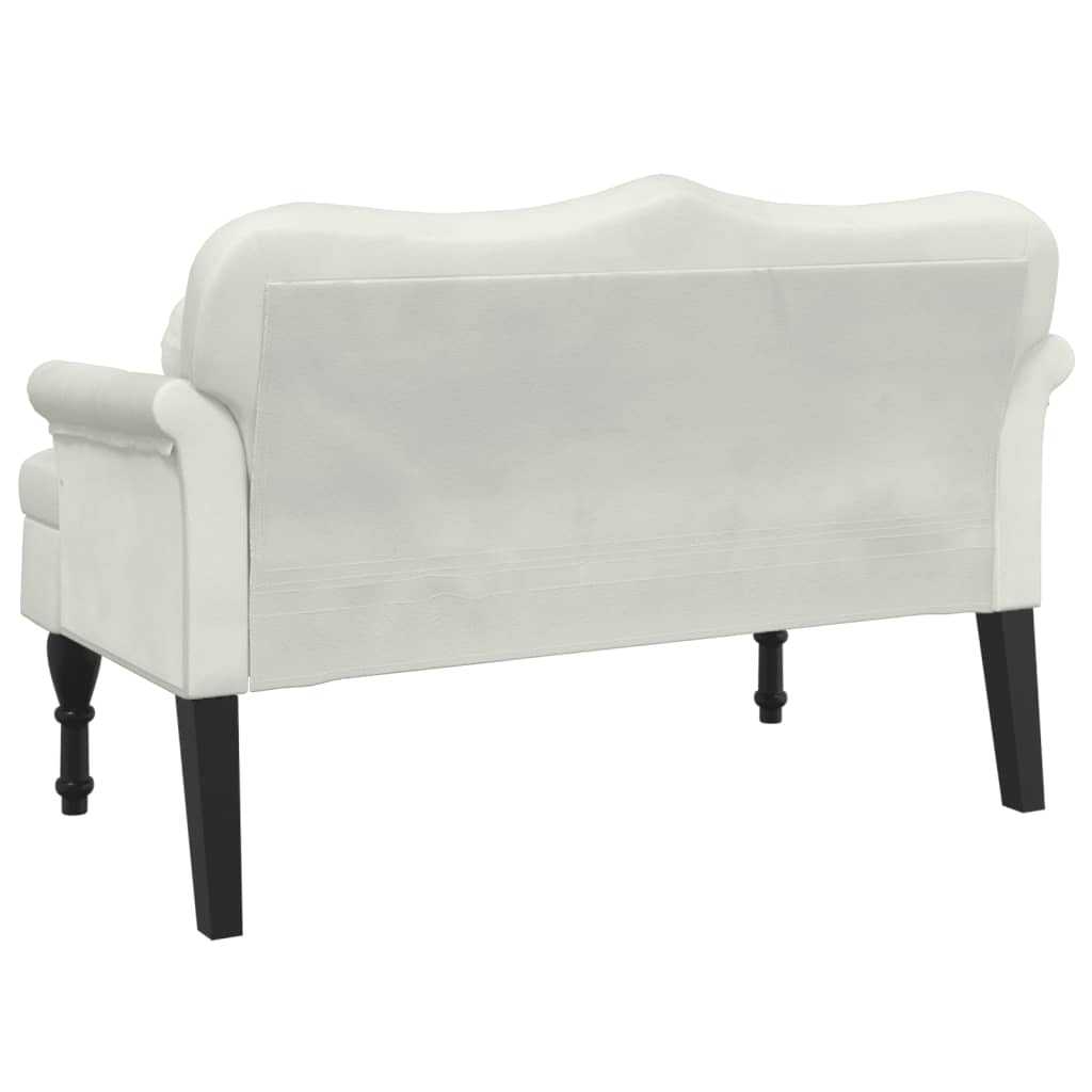 Bench with Cushions Cream 120.5x65x75 cm Velvet