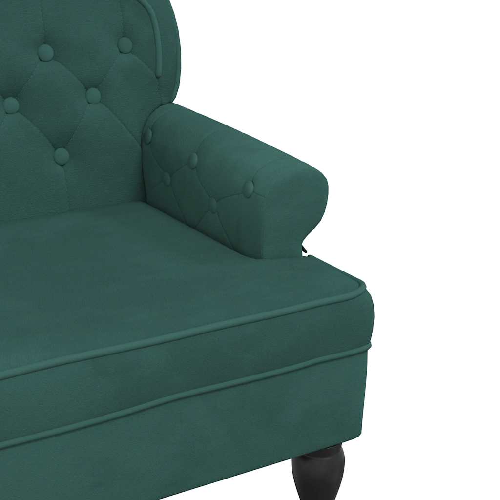 Bench with Backrest Dark Green 119.5x64.5x75 cm Velvet