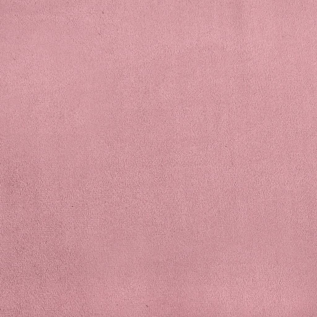 Bench with Backrest Pink 119.5x64.5x75 cm Velvet