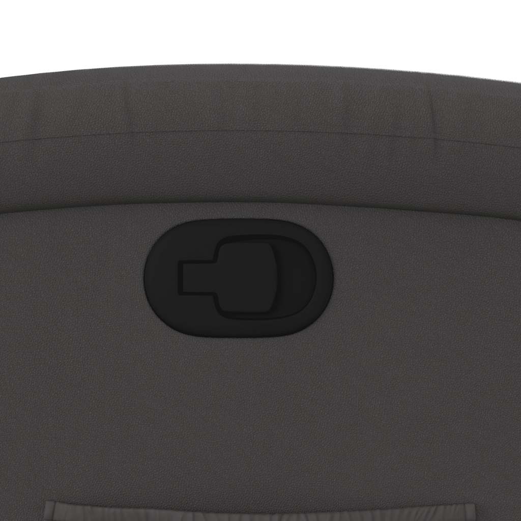 Recliner Chair Grey Real Leather