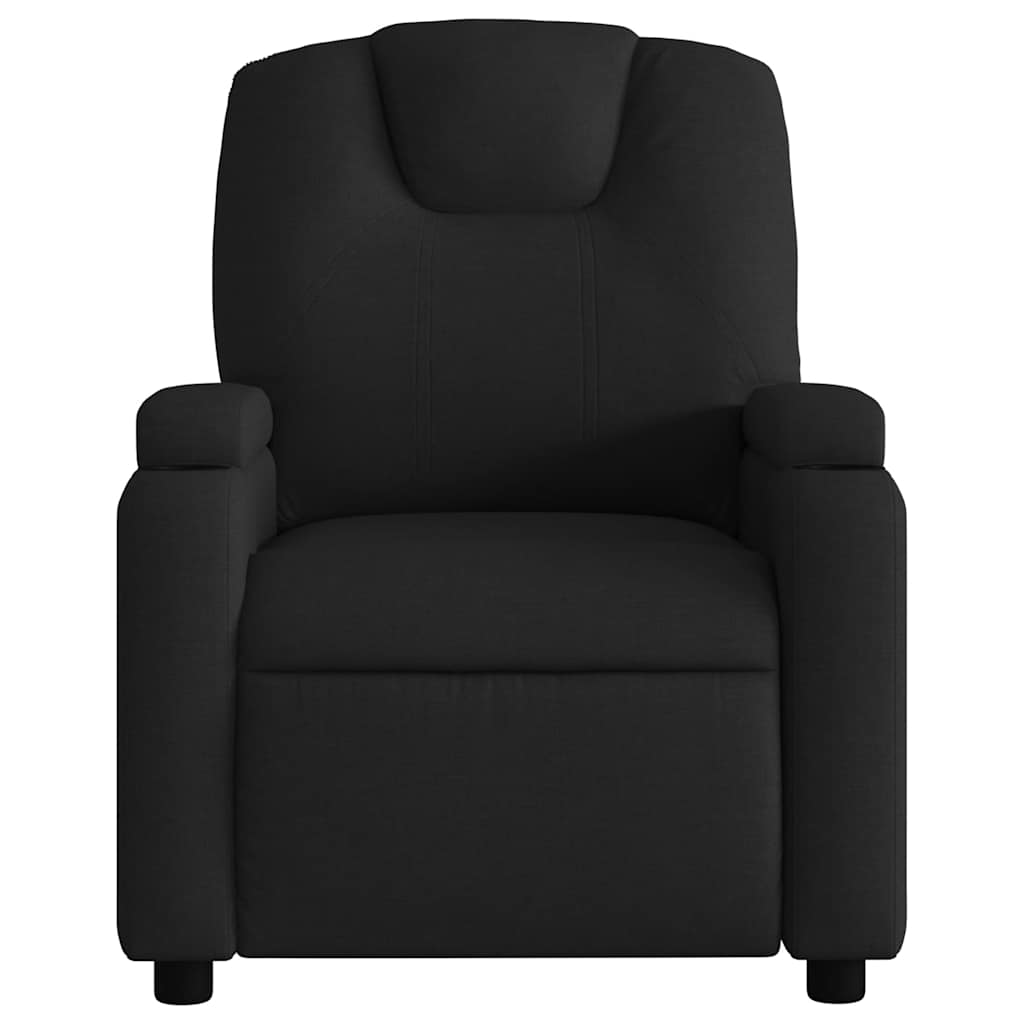 Massage Recliner Chair Black Fabric