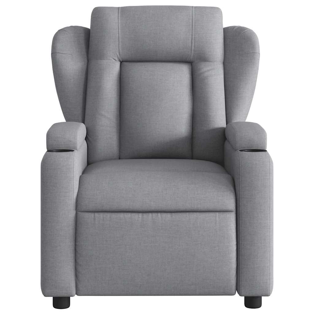 Recliner Chair Light Grey Fabric