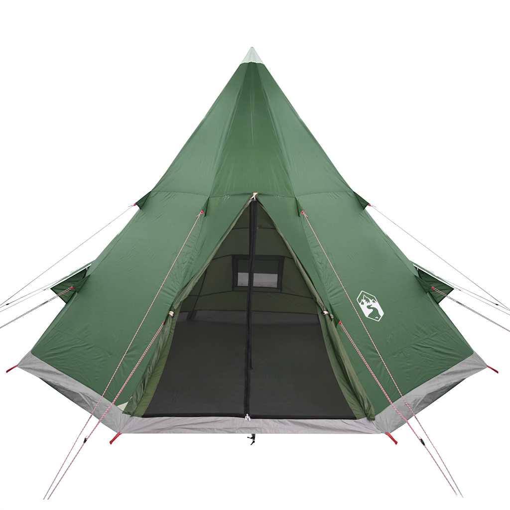 Camping Tent Tipi 4-Person Green Waterproof