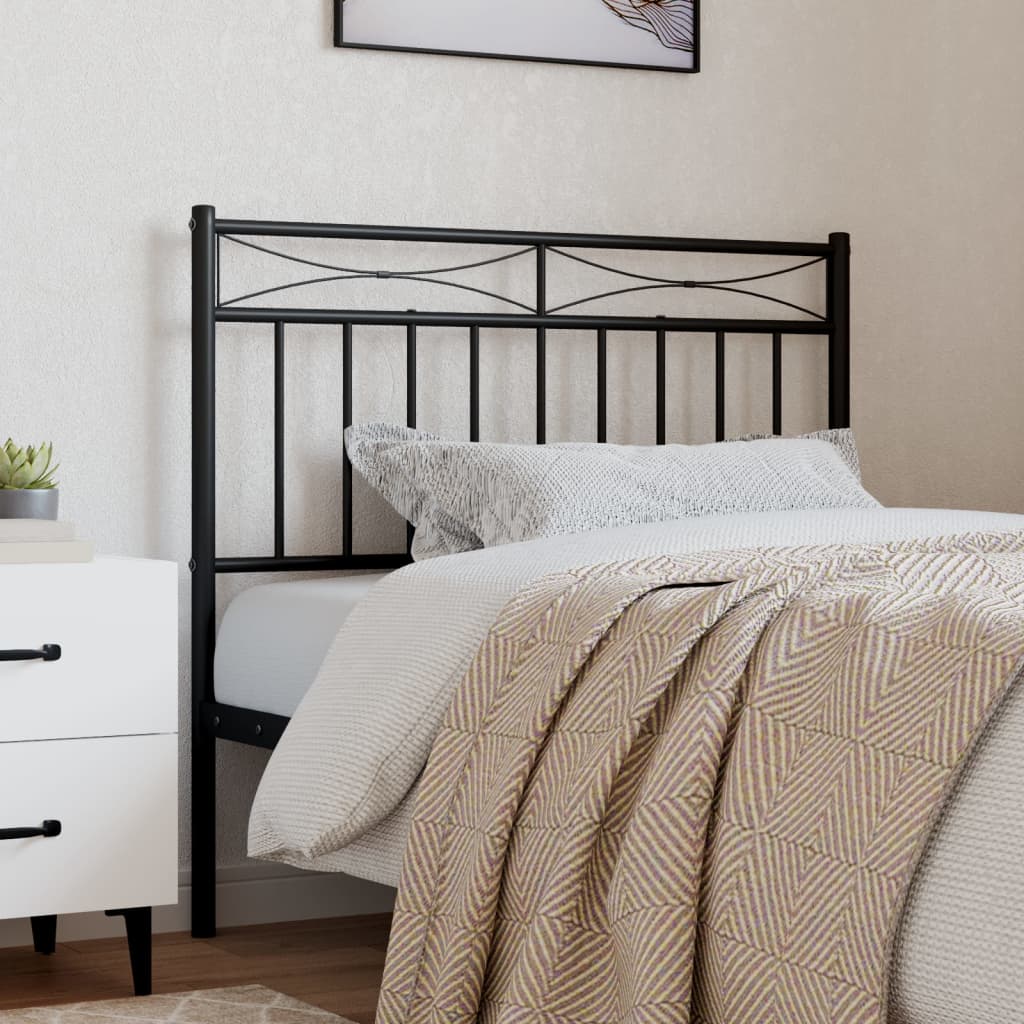 Metal Replace Headboard Black 107 cm