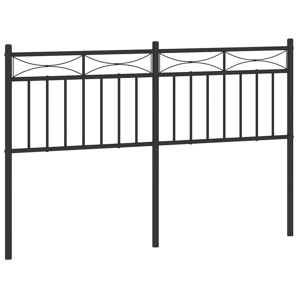 Metal Replace Headboard Black 135 cm