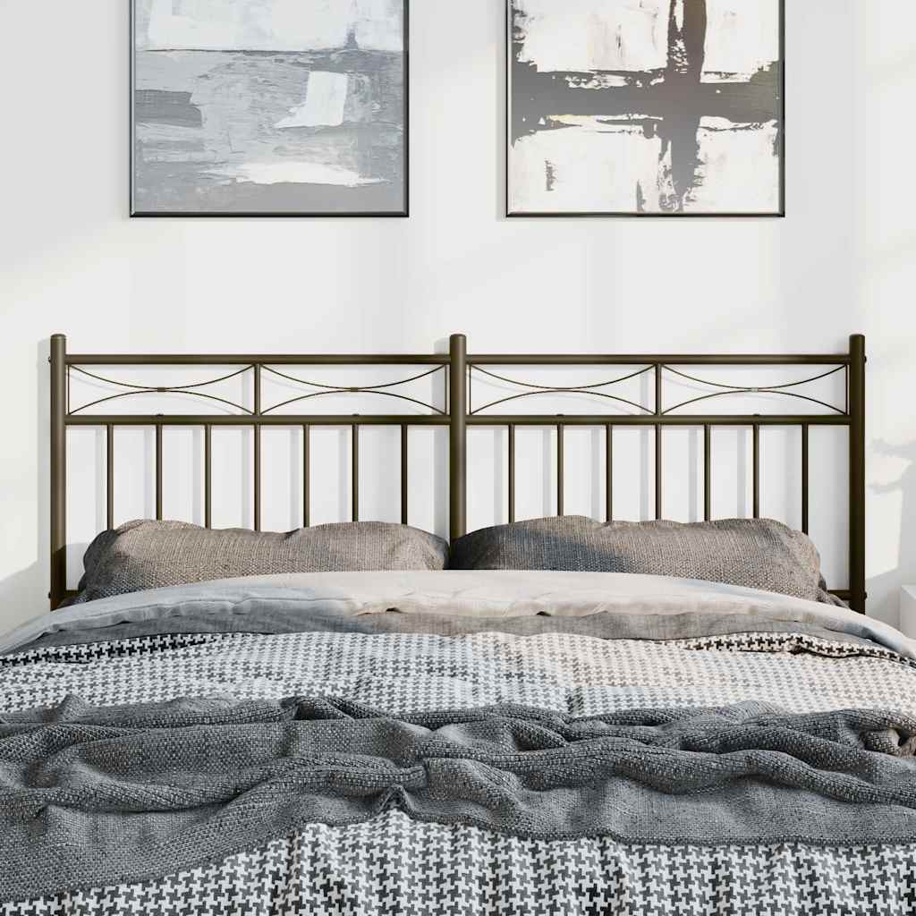 Metal Replace Headboard Black 135 cm