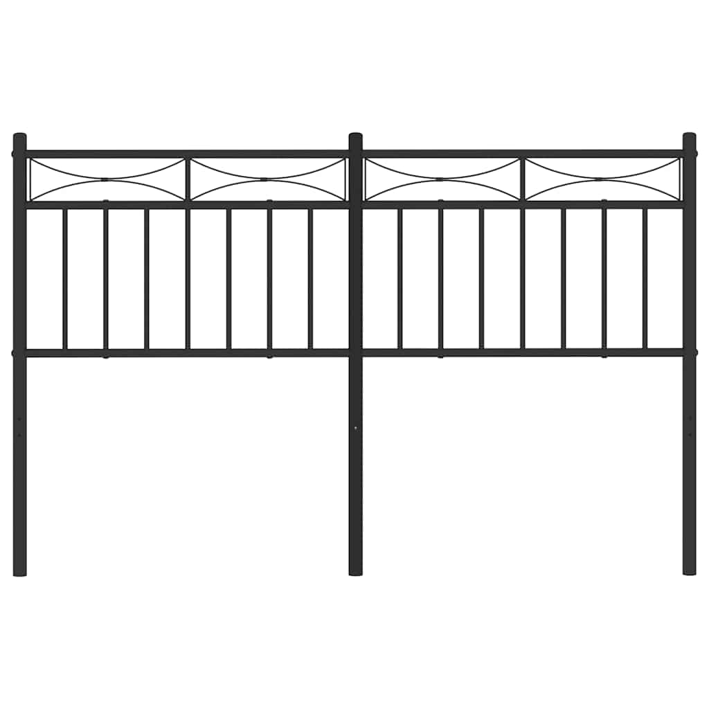 Metal Replace Headboard Black 135 cm
