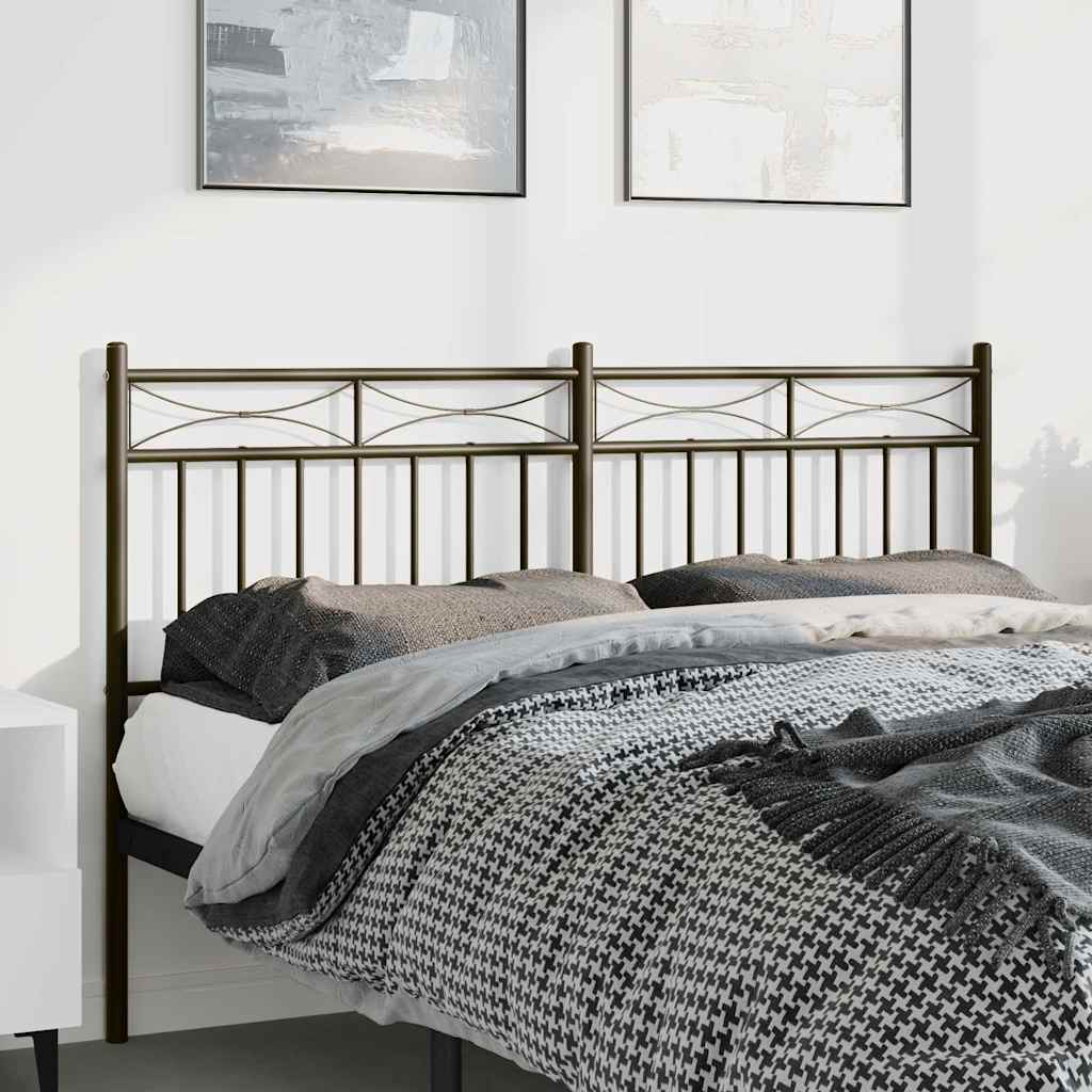Metal Replace Headboard Black 135 cm