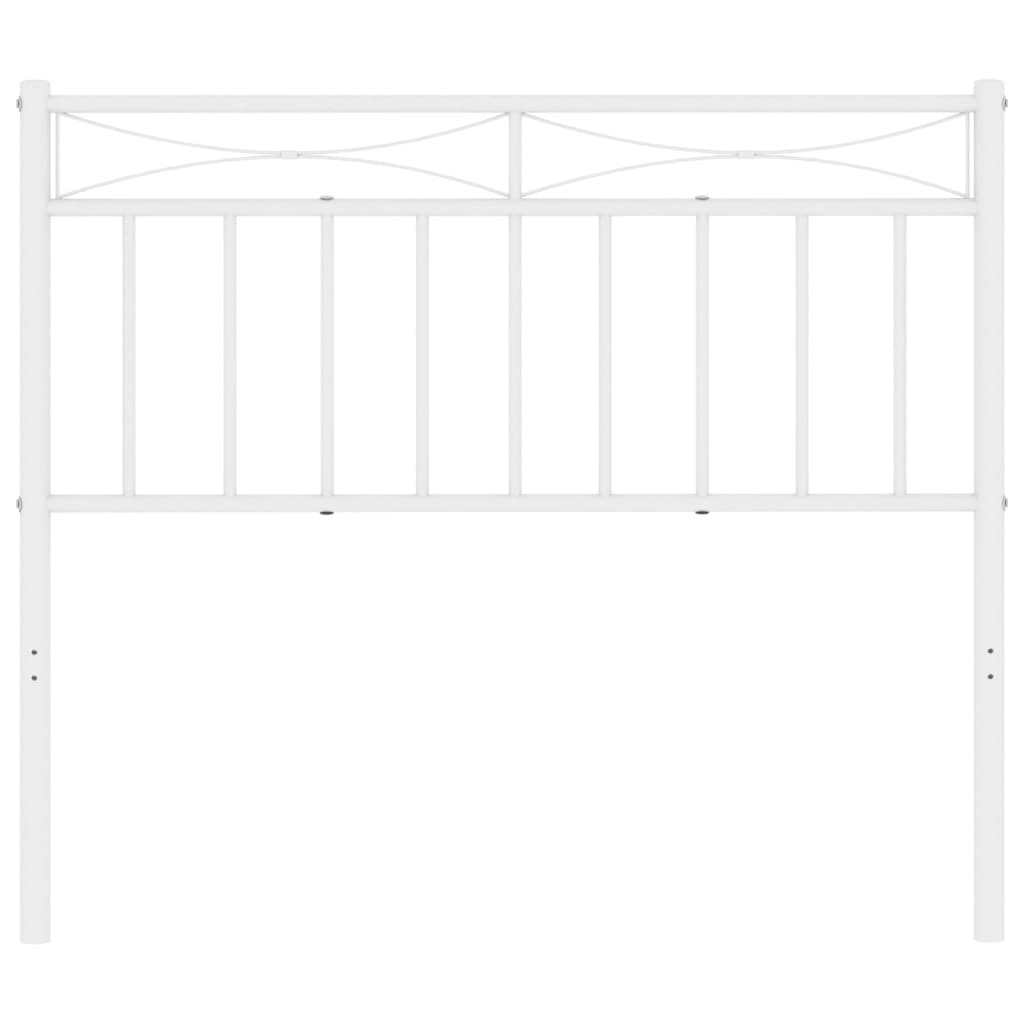 Metal Headboard White 107 cm King Single