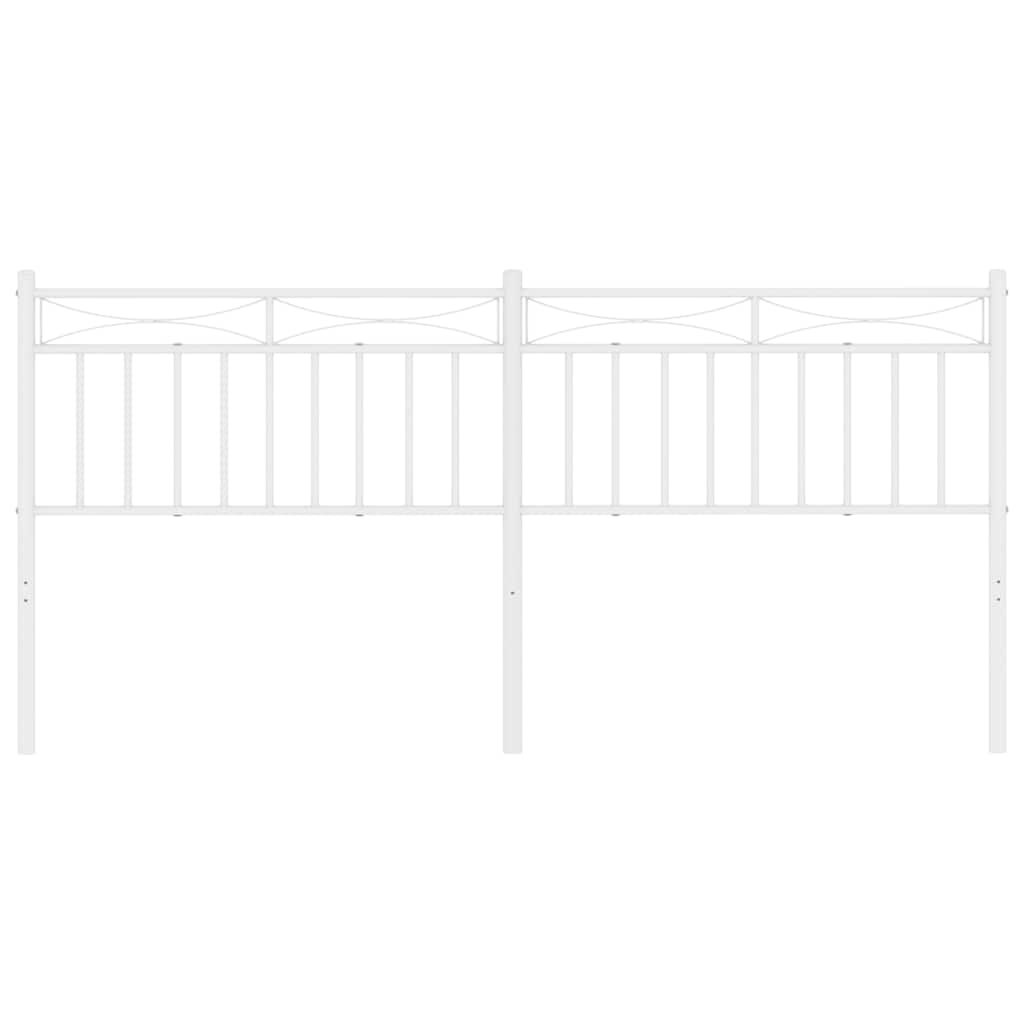 Metal Headboard White 183 cm King