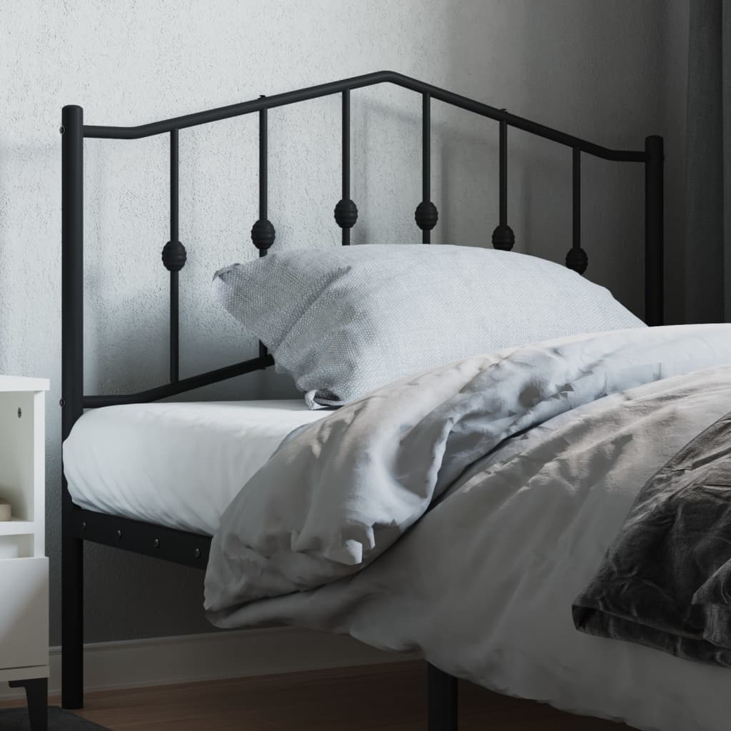 Metal Replace Headboard Black 107 cm