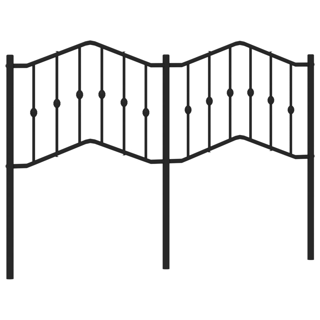 Metal Replace Headboard Black 150 cm