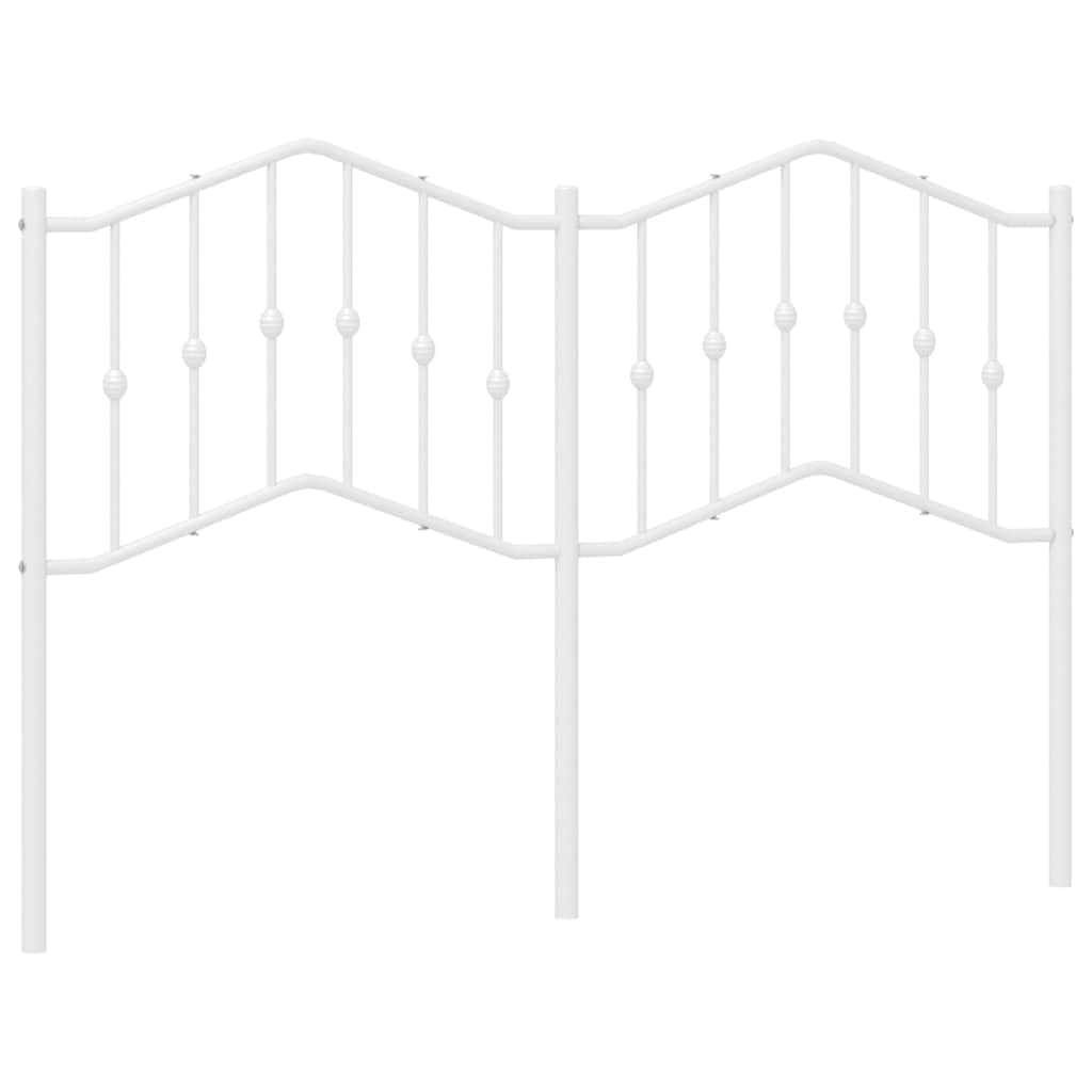 Metal Headboard White 137 cm Double