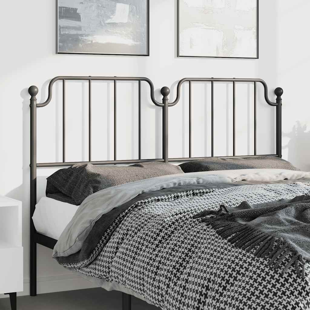 Metal Replace Headboard Black 150 cm