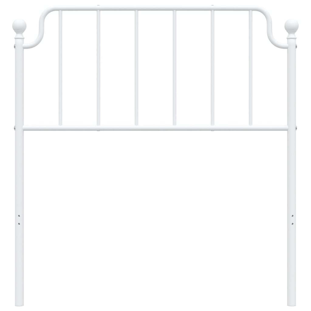 Metal Headboard White 90 cm
