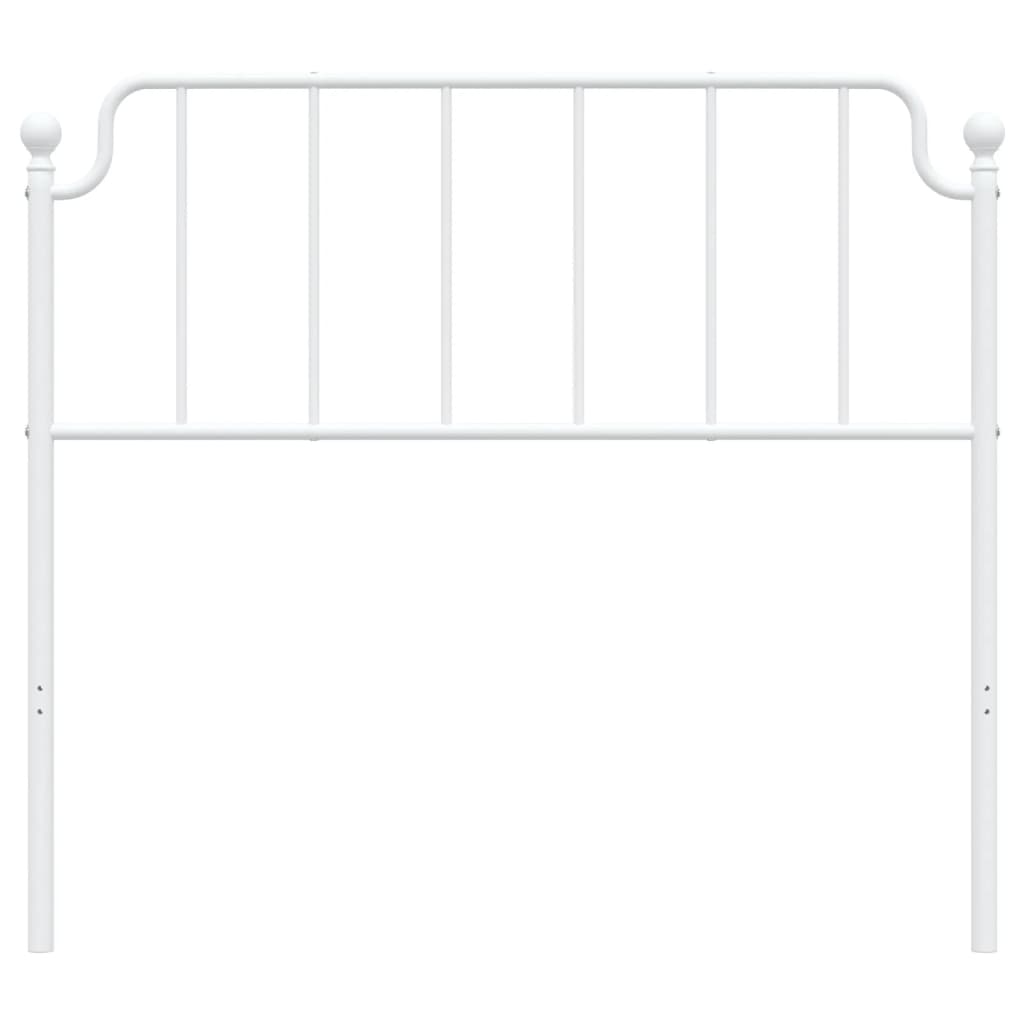 Metal Headboard White 107 cm King Single