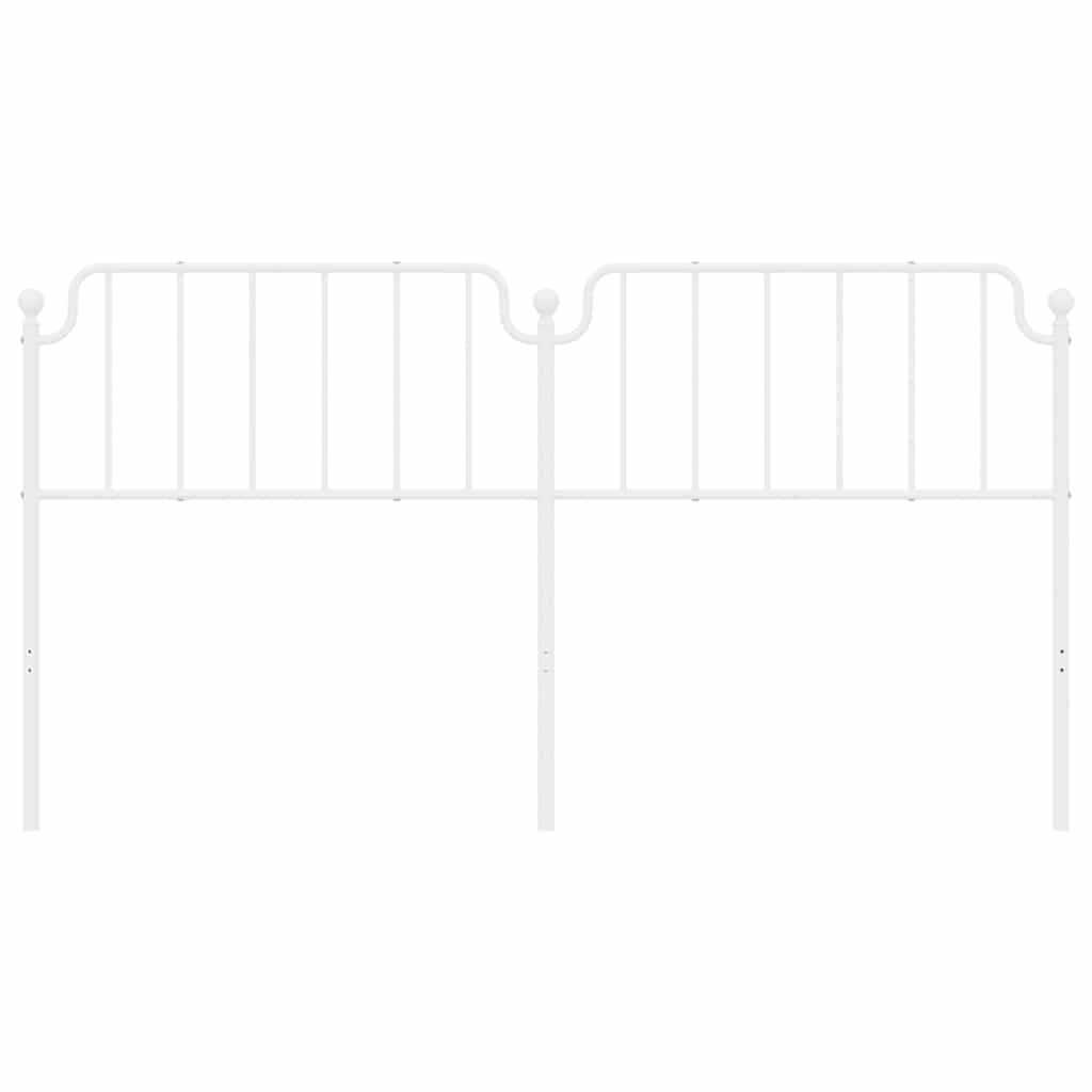 Metal Headboard White 183 cm King